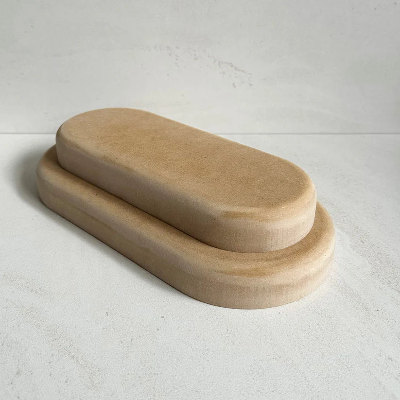 Large Oblong Blate Pottery Form