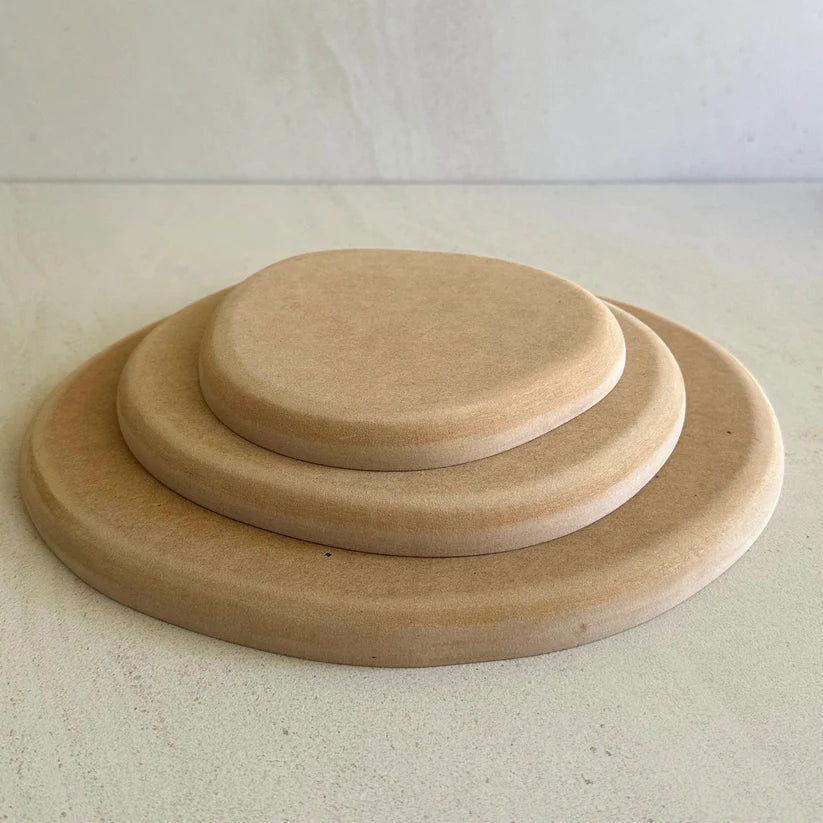 Irregular Round Plate Pottery Form 17cm