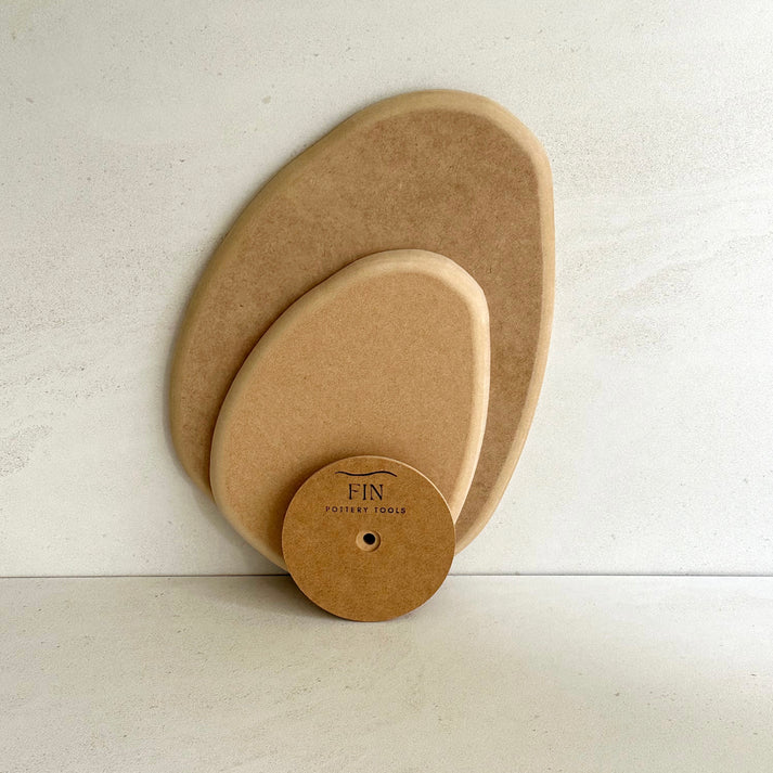 'River Rock' Rounded Triangular Oval Pottery Form