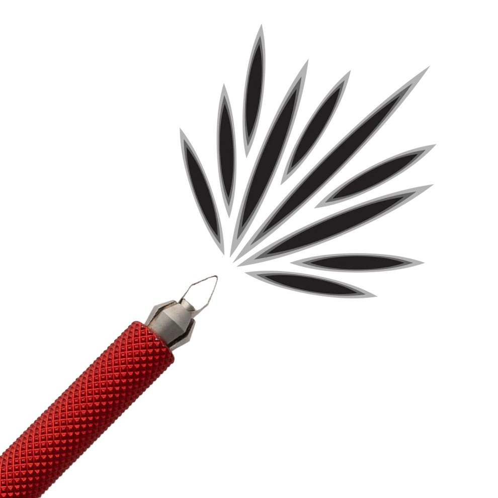 Dragonfly Tool, Universal Handle with Small Pointed Blade