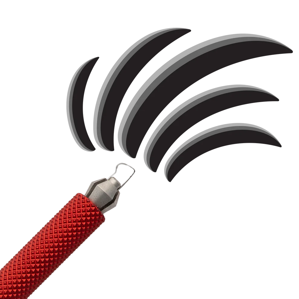 Dragonfly Tool, Universal Handle with Medium P Shape Blade