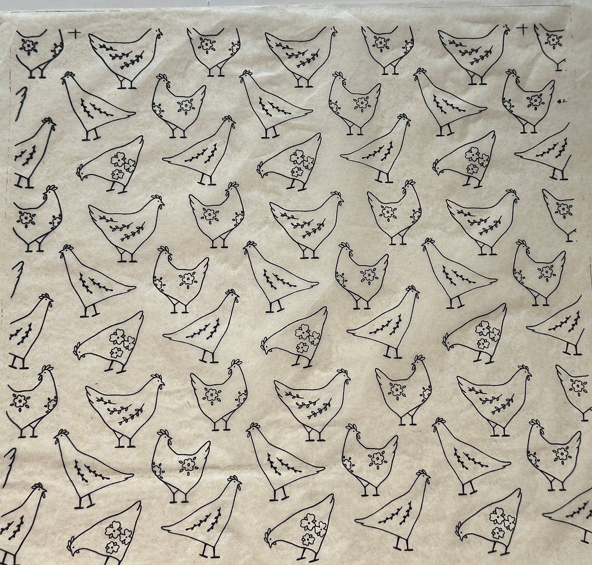 Floral Hens