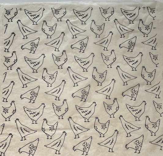 Floral Hens