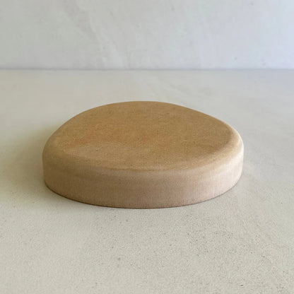 Irregular Round Blate Pottery Form 17cm