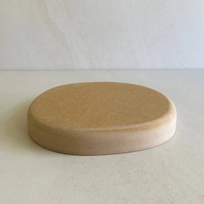 Irregular Round Blate Pottery Form 22cm