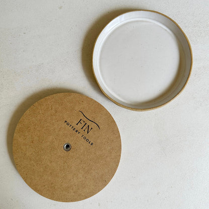 Round Plate Pottery Form 15cm with Bevelled Edge