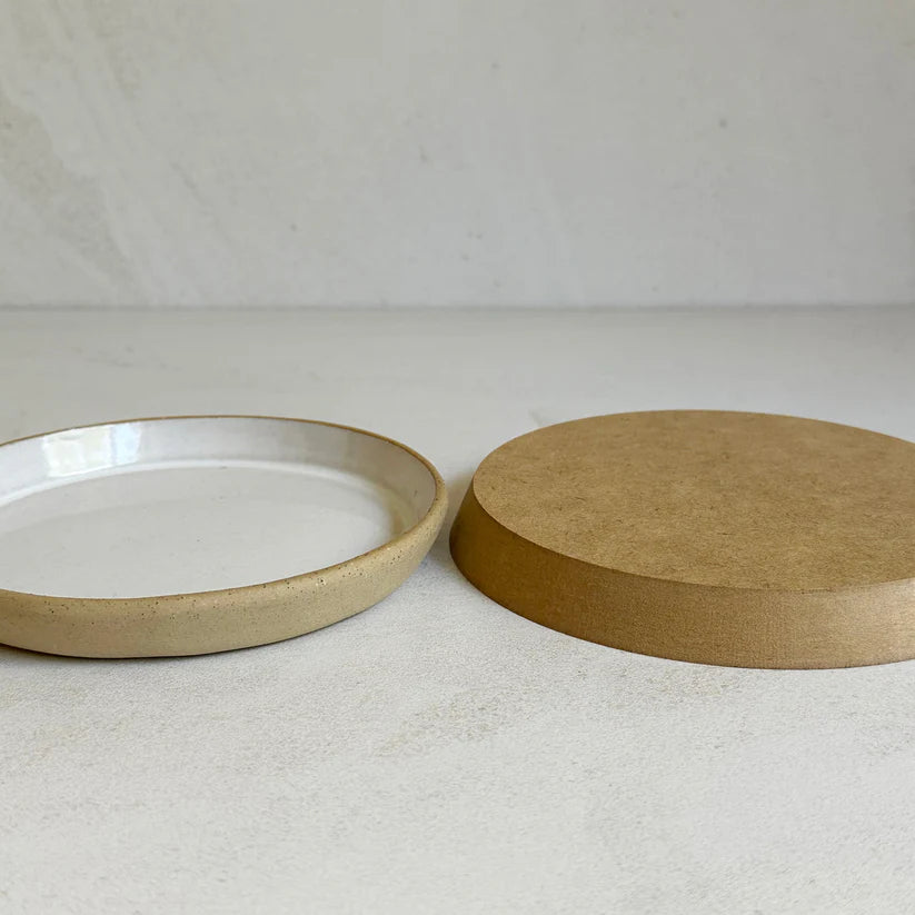 Round Plate Pottery Form 15cm with Bevelled Edge