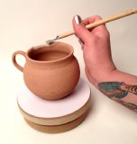 Turntable, Wooden, 6" (15 CM)